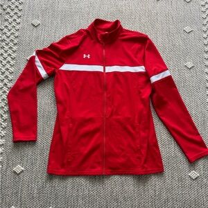 Under Armour Red Full Zip Jacket Size Medium